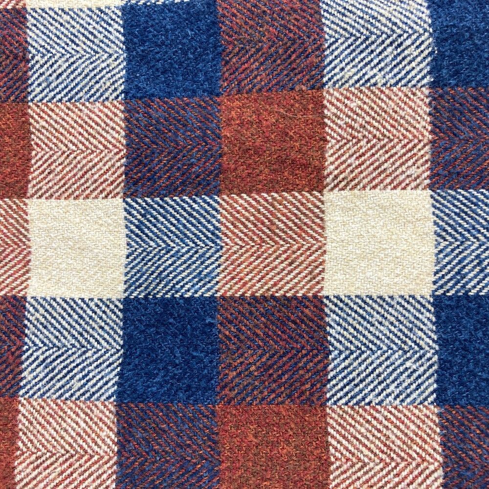 Flag & Anthem Men’s L Flannel Shirt Plaid Button Down Blue Brown - Picture 9 of 10